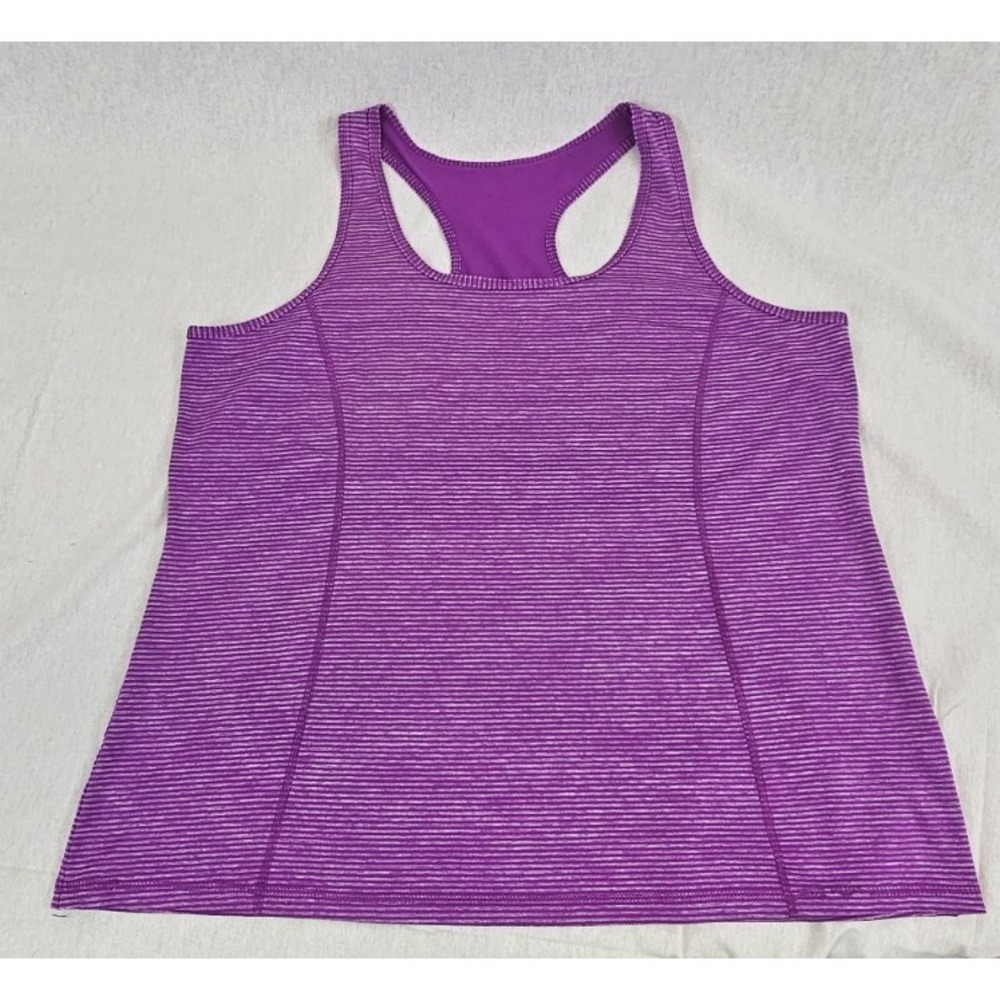 Danskin Now Purple Athletic Tank Top Racerback Workout Yoga Shirt Preowned
